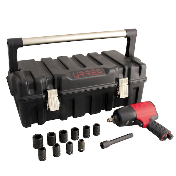 Twin hammer Comp. system 1/2" dr impact wrench and socket set (metric)